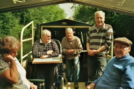 Some of the Harlequins enjoy the canal trip in warm sunny weather.
